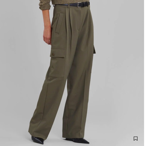 FRANKIE SHOP Maesa Cargo Trouser Pants Olive XS - Picture 7 of 14